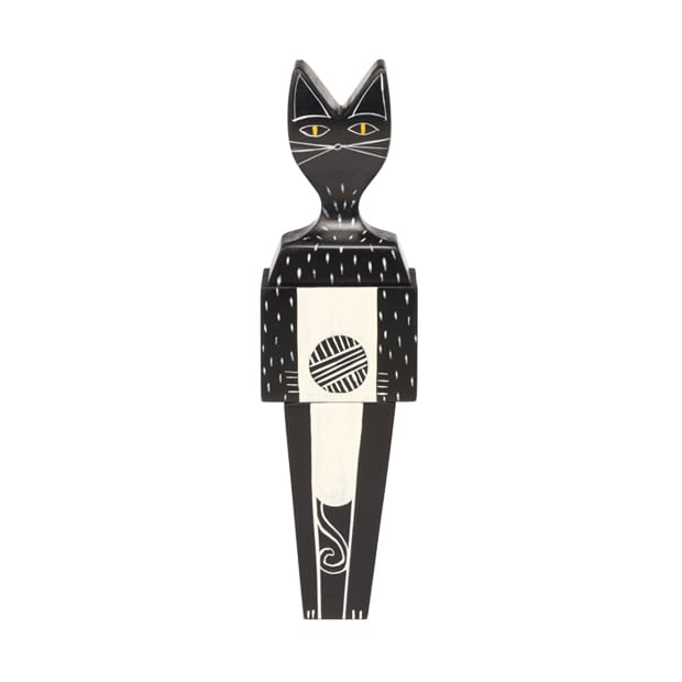 Wooden Dolls - svart/hvit, cat, small - Vitra
