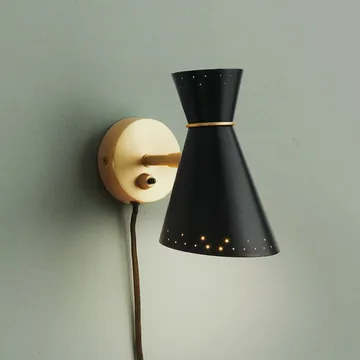 Bloom vegglampe - Black noir/warm white, stripe - Warm Nordic