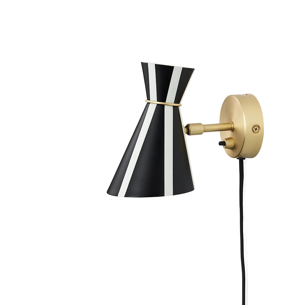 Bloom vegglampe, Black noir/warm white, stripe Warm Nordic