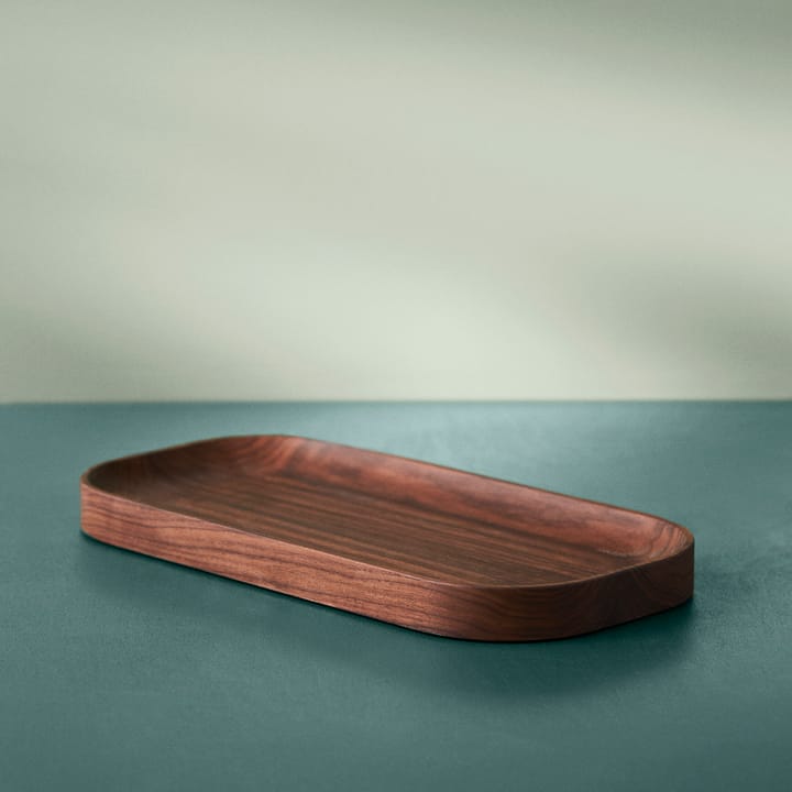 Carved Wood brett ovalt, Valnøtt Warm Nordic