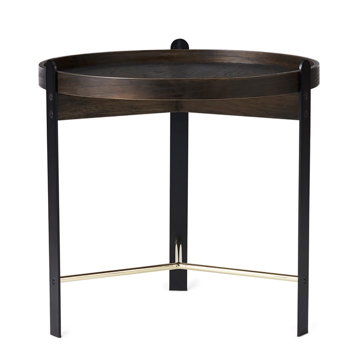 Compose salongbord Ø50 cm med messingsunderstell - Smoked oak - Warm Nordic