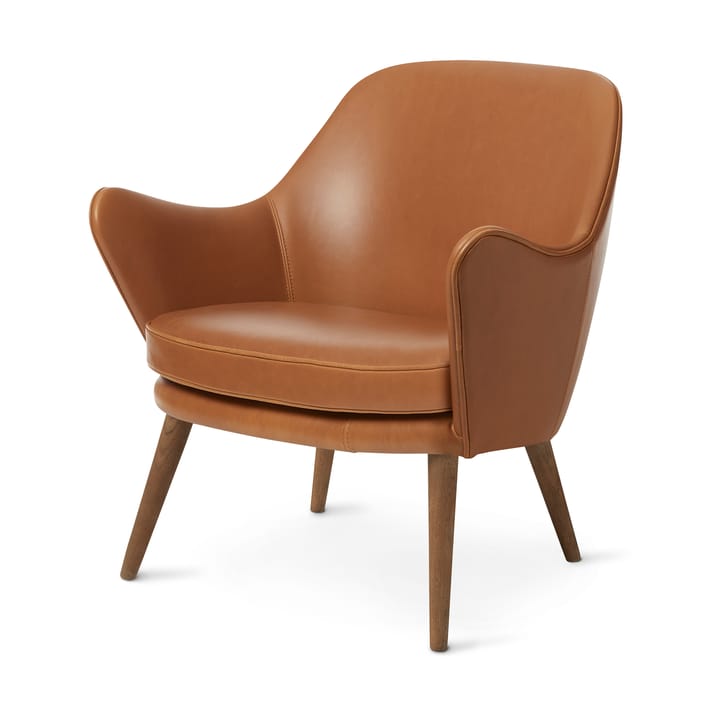 Dwell loungestol - Silk 250 camel-ben av røkt eik - Warm Nordic
