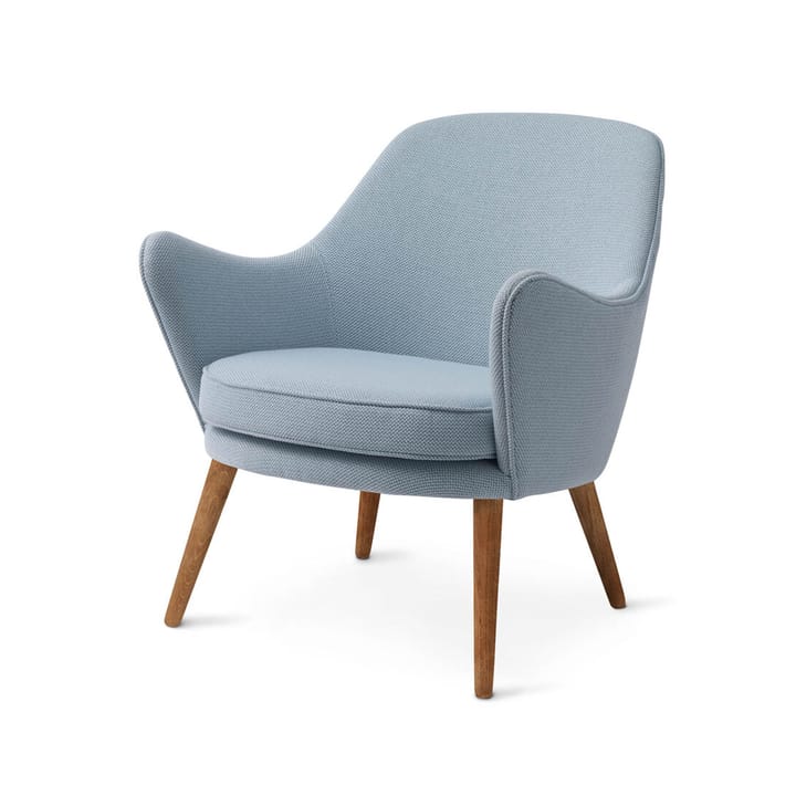 Dwell loungestol - tekstil merit 014 minty grey, ben i røkt eik - Warm Nordic