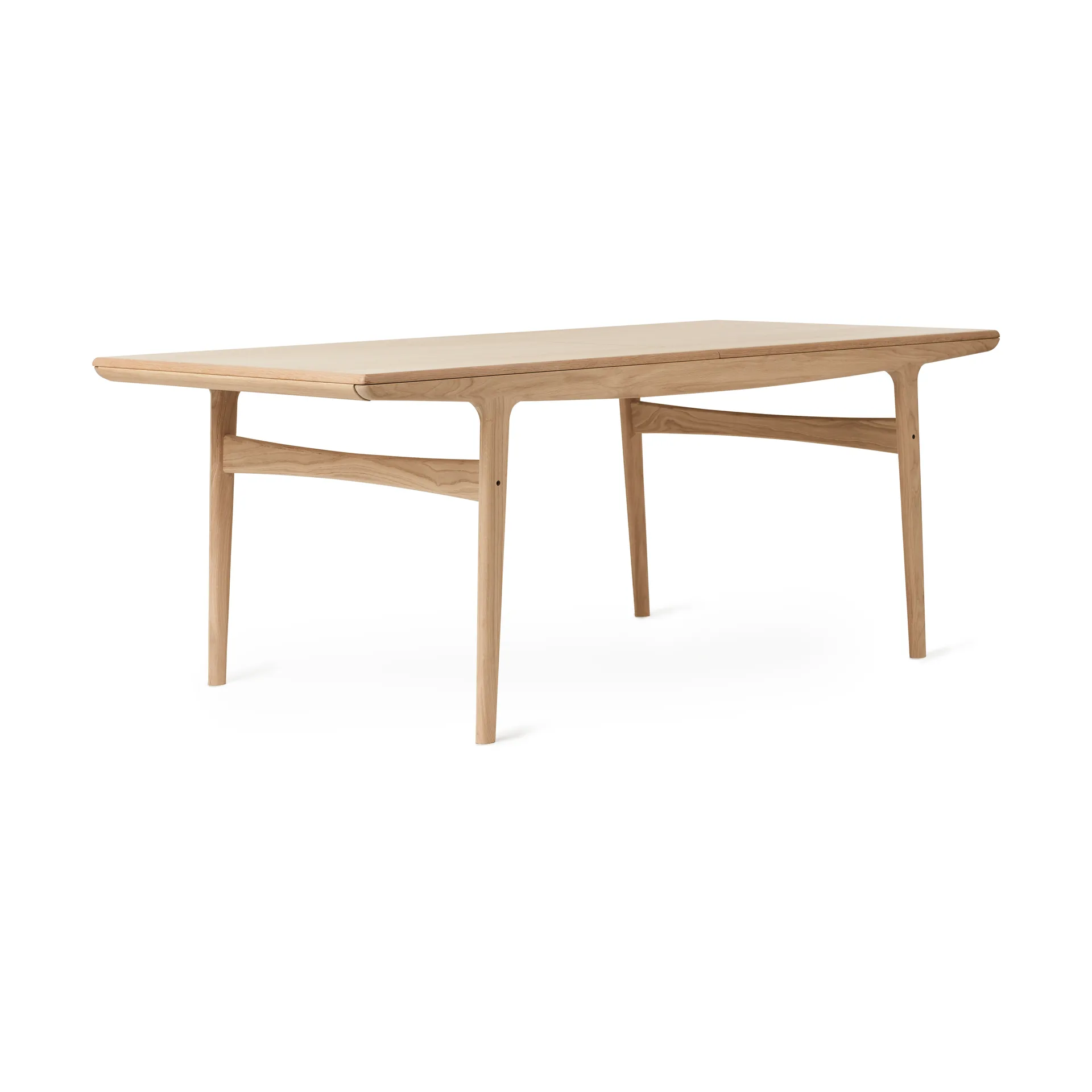 Evermore spisebord inkl. 2 tilleggsplate á 45 cm, Natural oak, 190 cm Warm Nordic