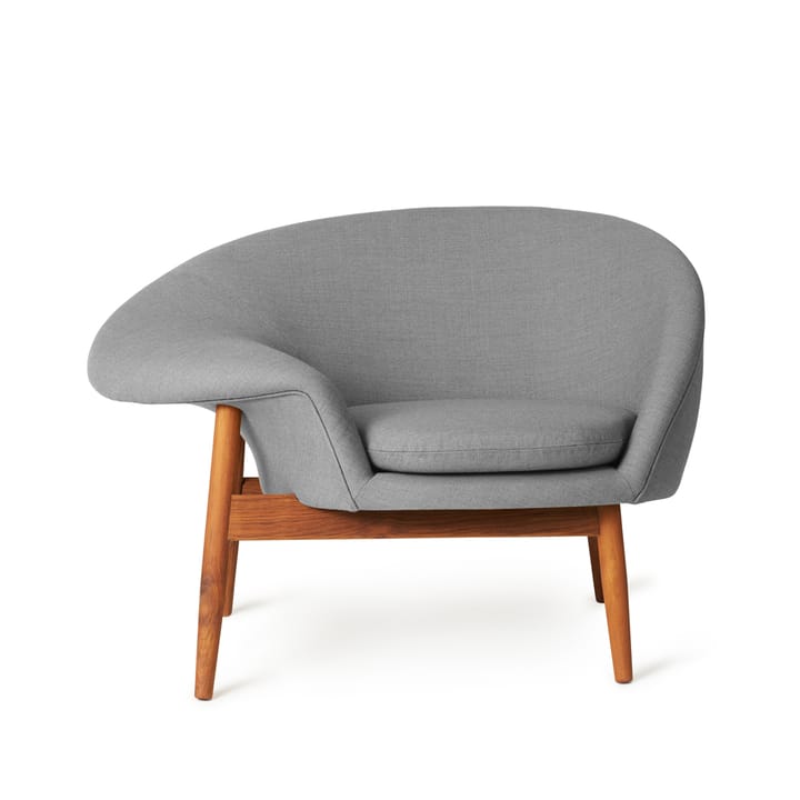 Fried Egg lenestol - Tekstil canvas 134 grey melange, oljede teakben - Warm Nordic