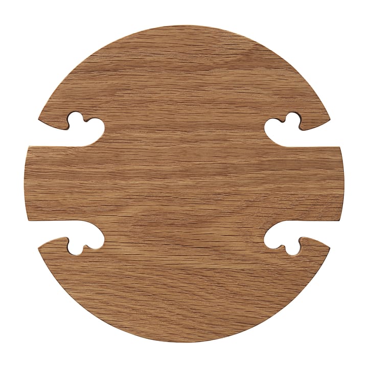 Gourmet Wood Trivet round - Eik - Warm Nordic
