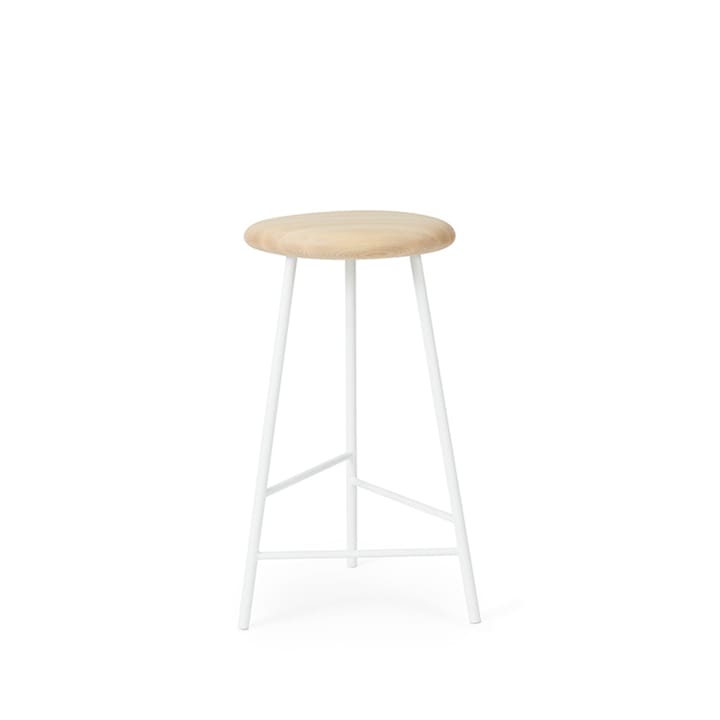 Pebble barkrakk - ask oljet, h. 65, hvitt stativ - Warm Nordic