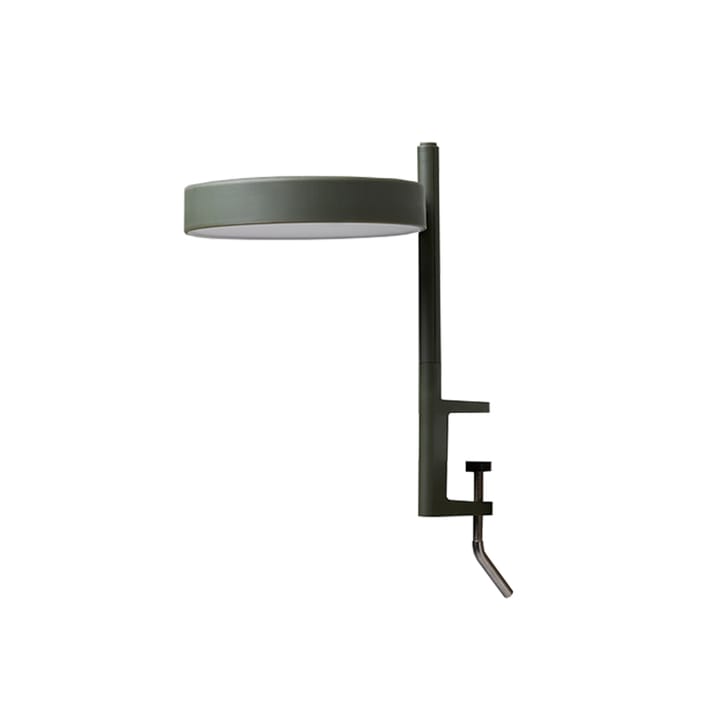 w182 Pastille c1 bordlampe - olive green, kort arm, klemmefeste - Wästberg