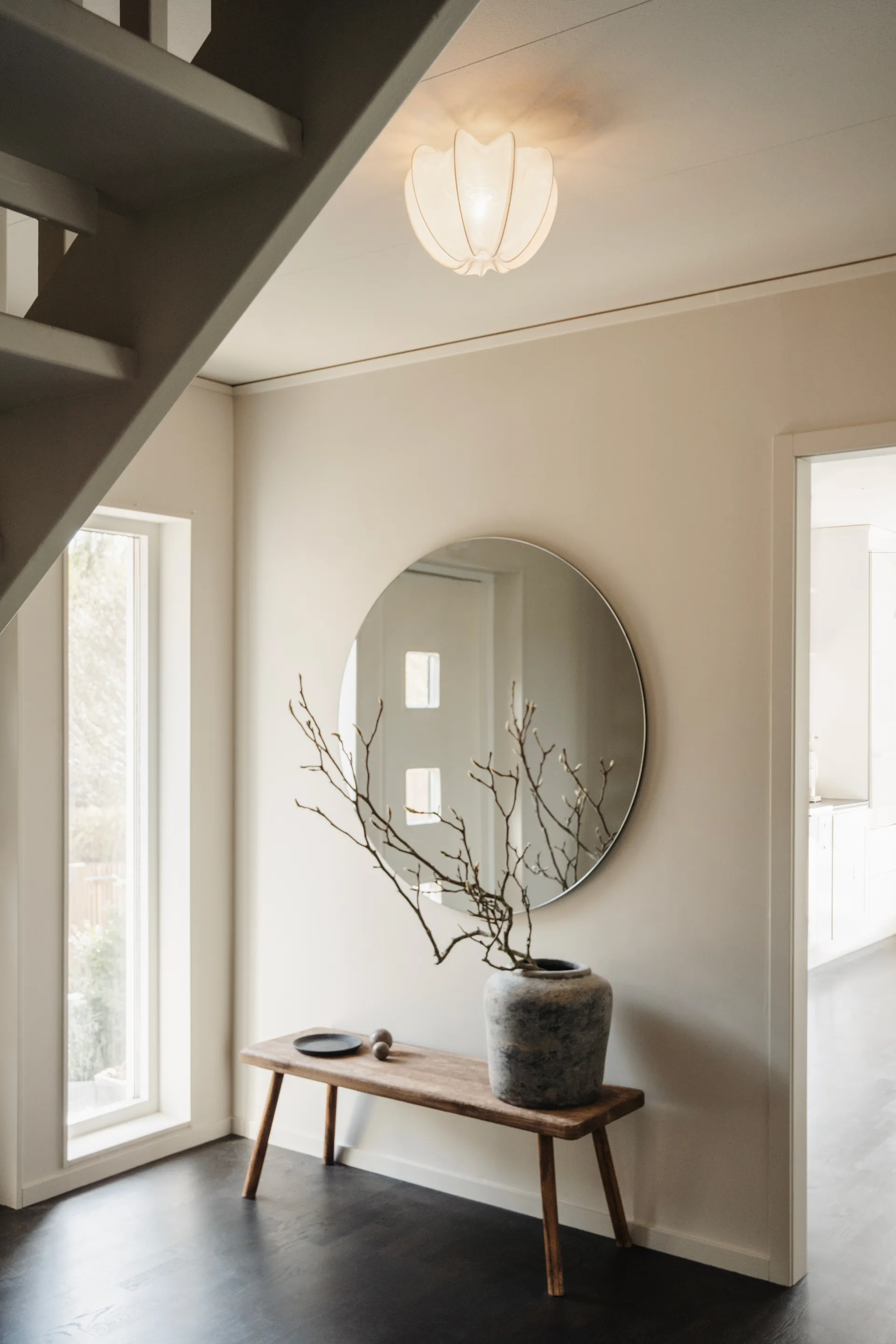 Anna plafond mini Ø30 cm, White linnen Watt & Veke