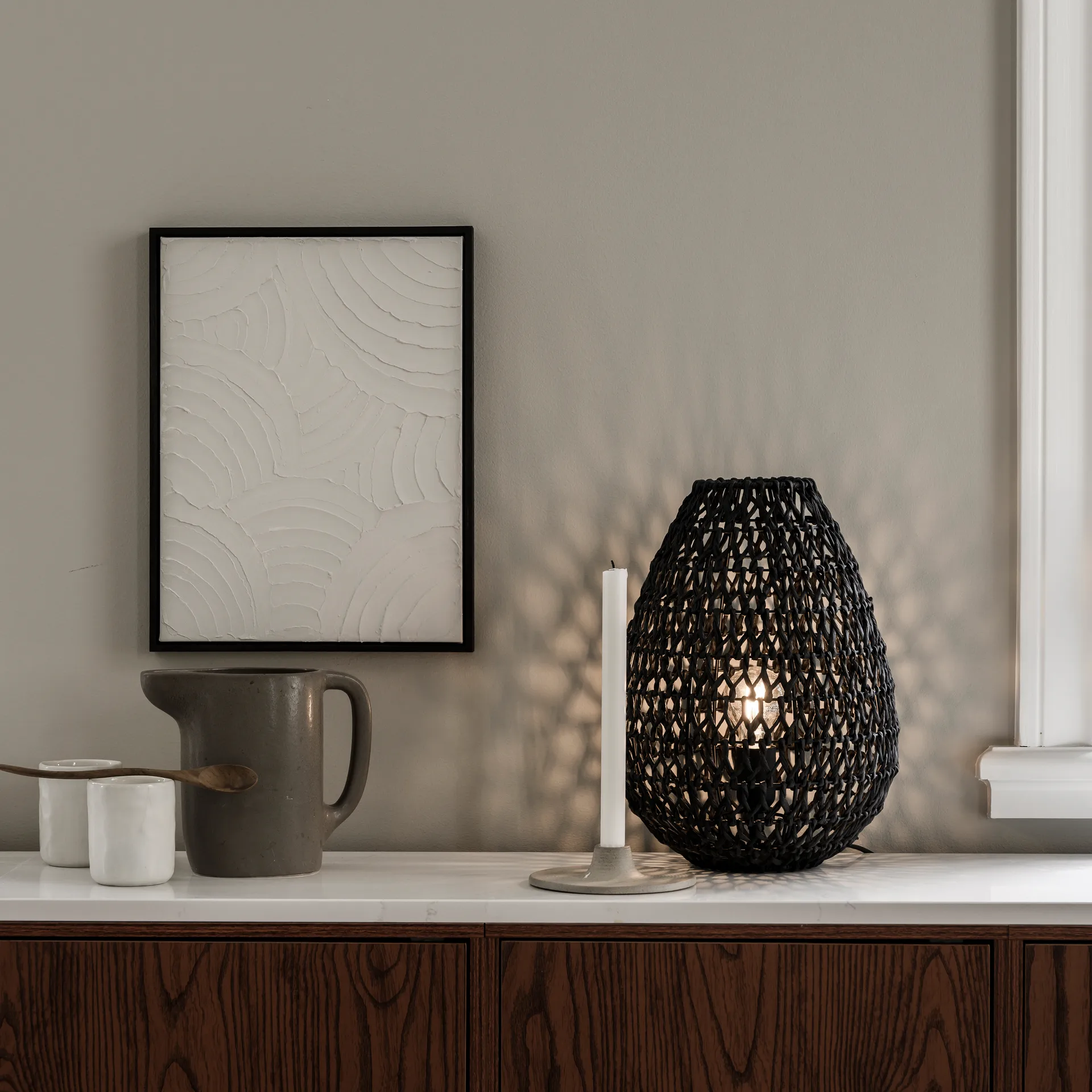 Buster bordlampe Ø27 cm, Svart Watt & Veke