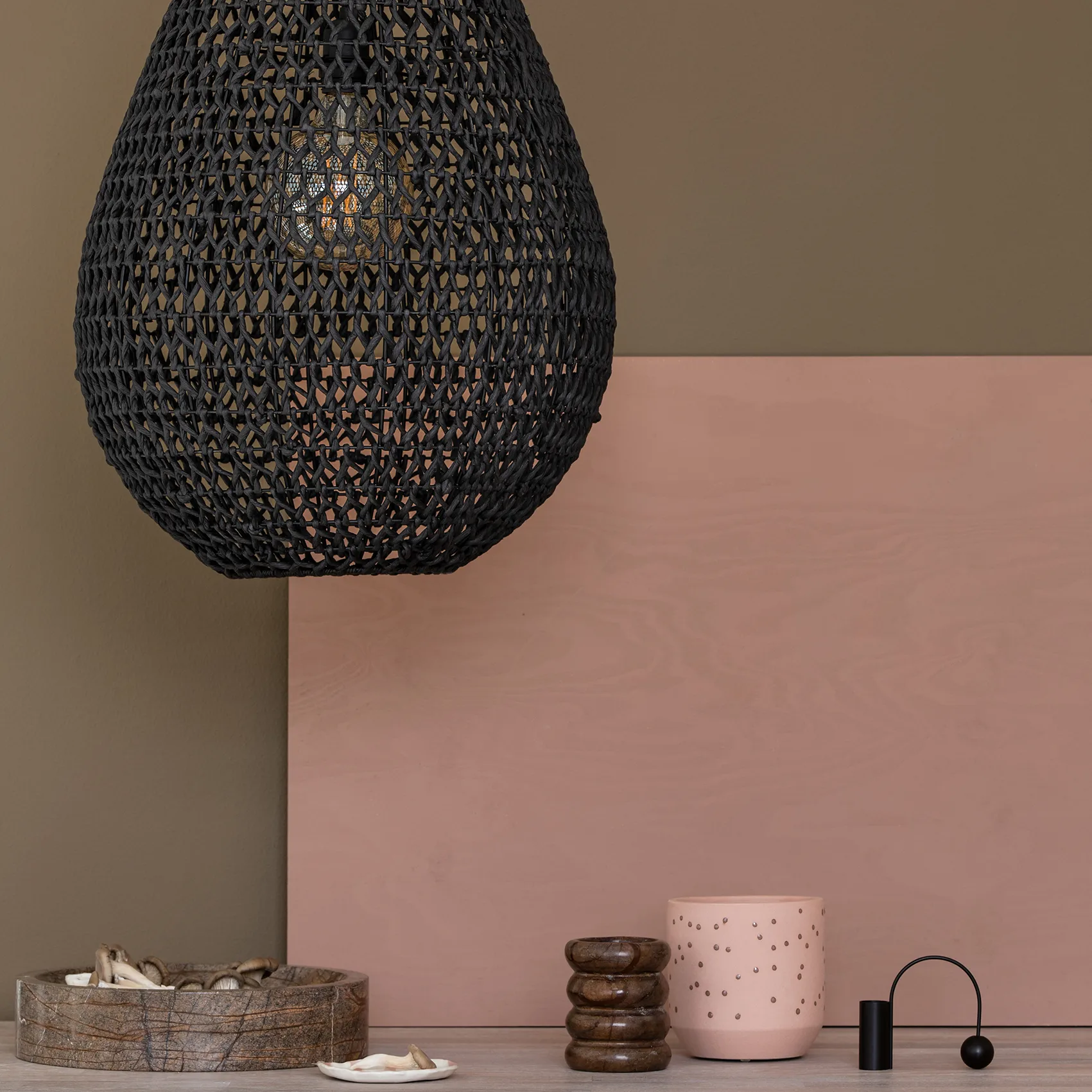 Buster lampeskjerm Ø45 cm, Svart Watt & Veke