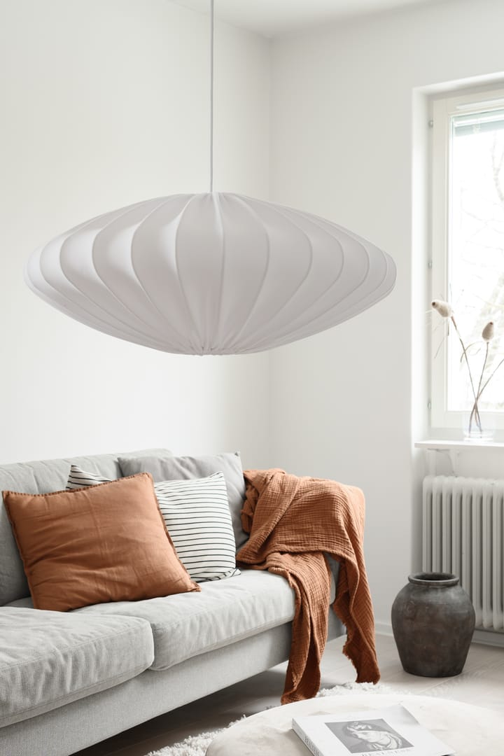 Ellipse lampeskjerm 65 cm lin, Hvit Watt & Veke