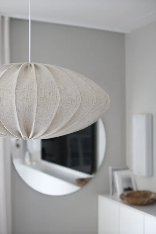 Ellipse lampeskjerm lin i 80 cm - Natur - Watt & Veke