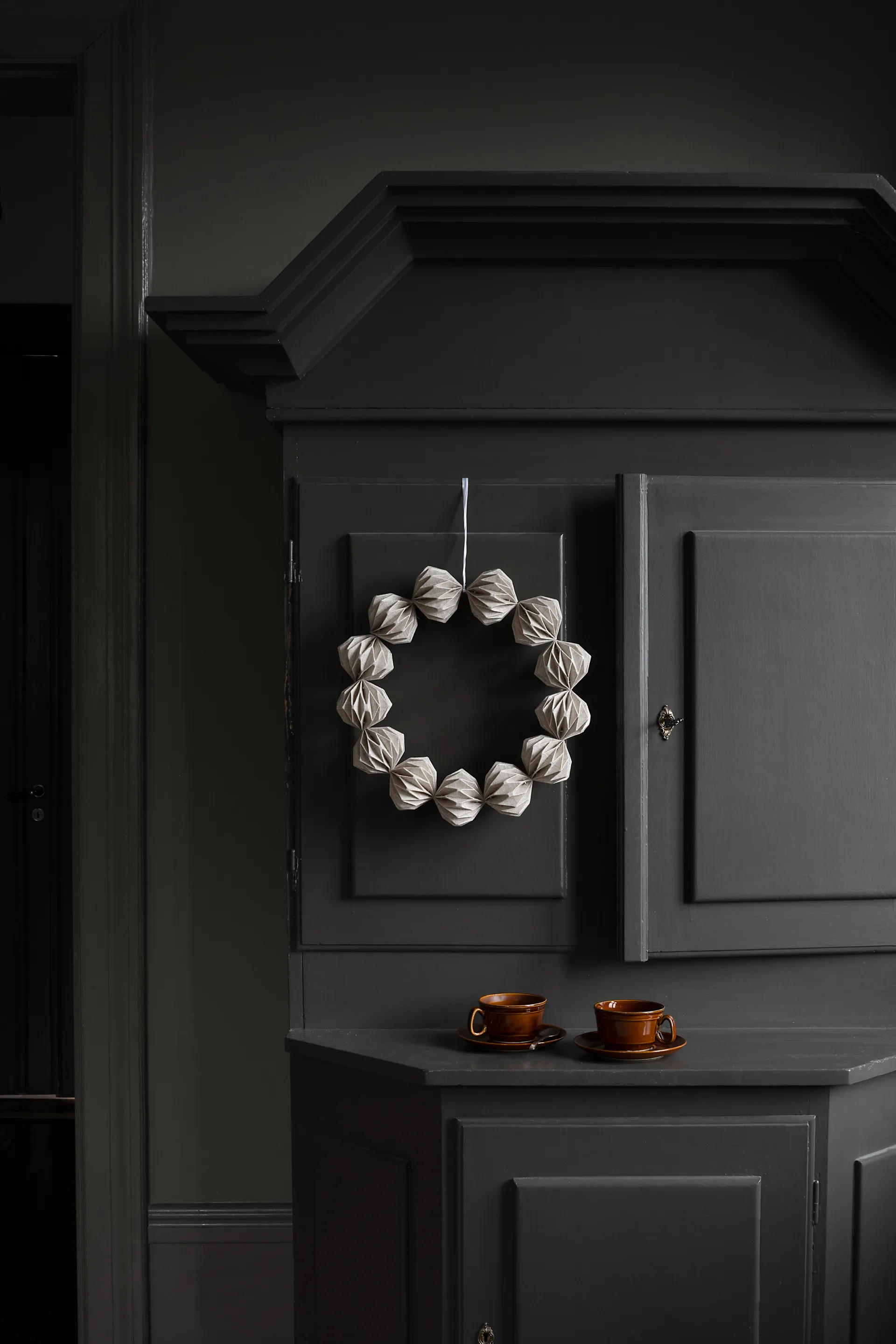 Linn krans Ø 40 cm, Natural Watt & Veke