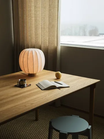 Lunari bordlampe - White-Natural ash, Ø30x32 cm - Watt & Veke