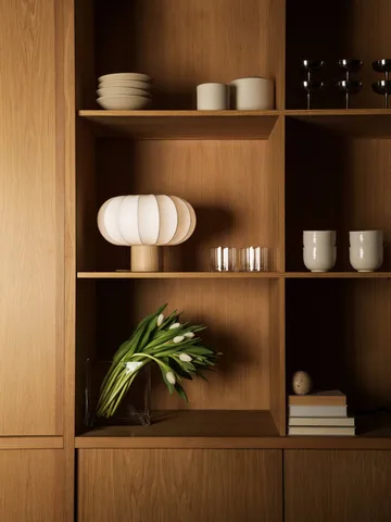 Lunari bordlampe - White-Natural ash, Ø32x24 cm - Watt & Veke