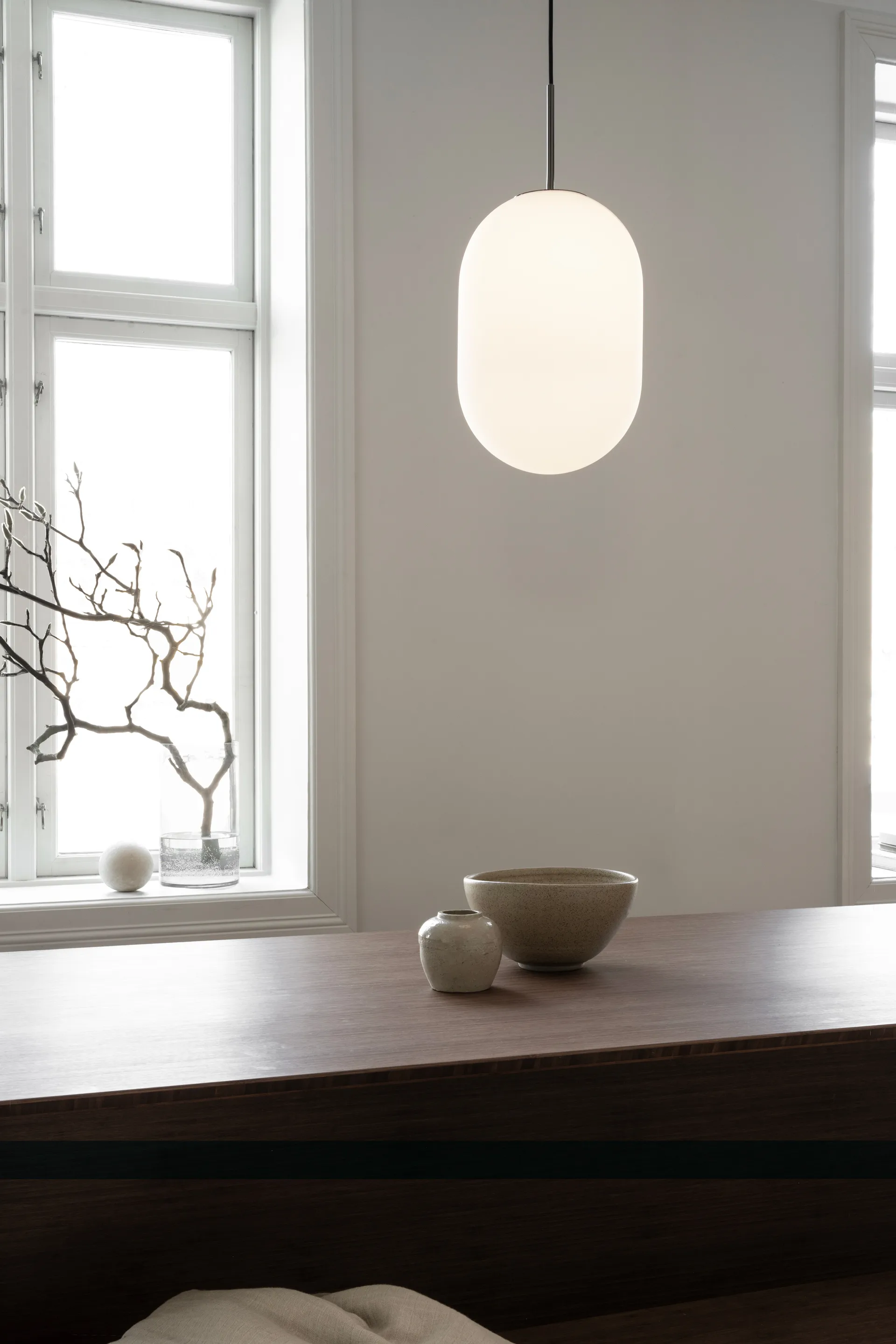 Noor pendel L Ø24 cm, White Watt & Veke