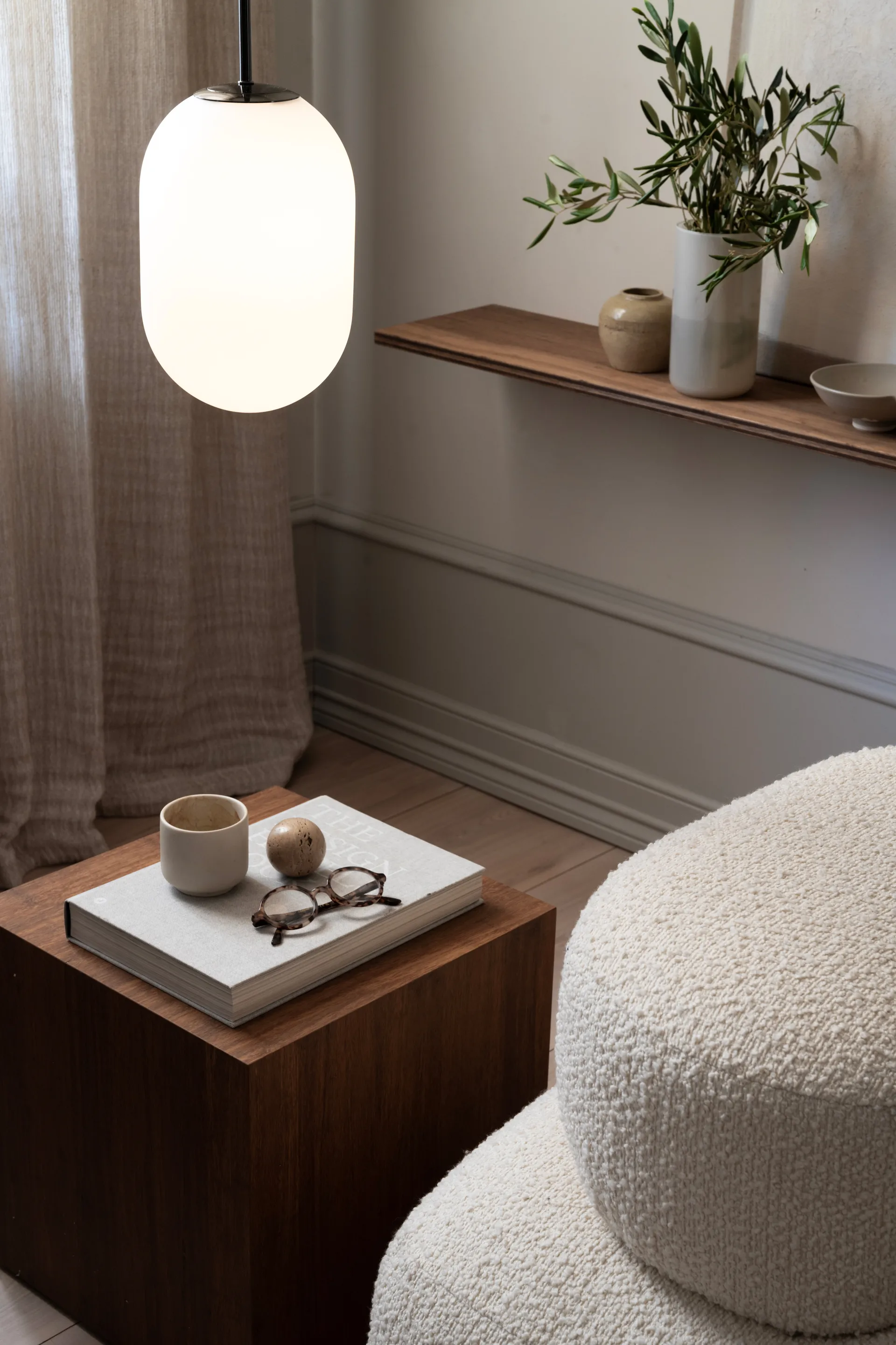 Noor pendel M Ø18 cm, White Watt & Veke