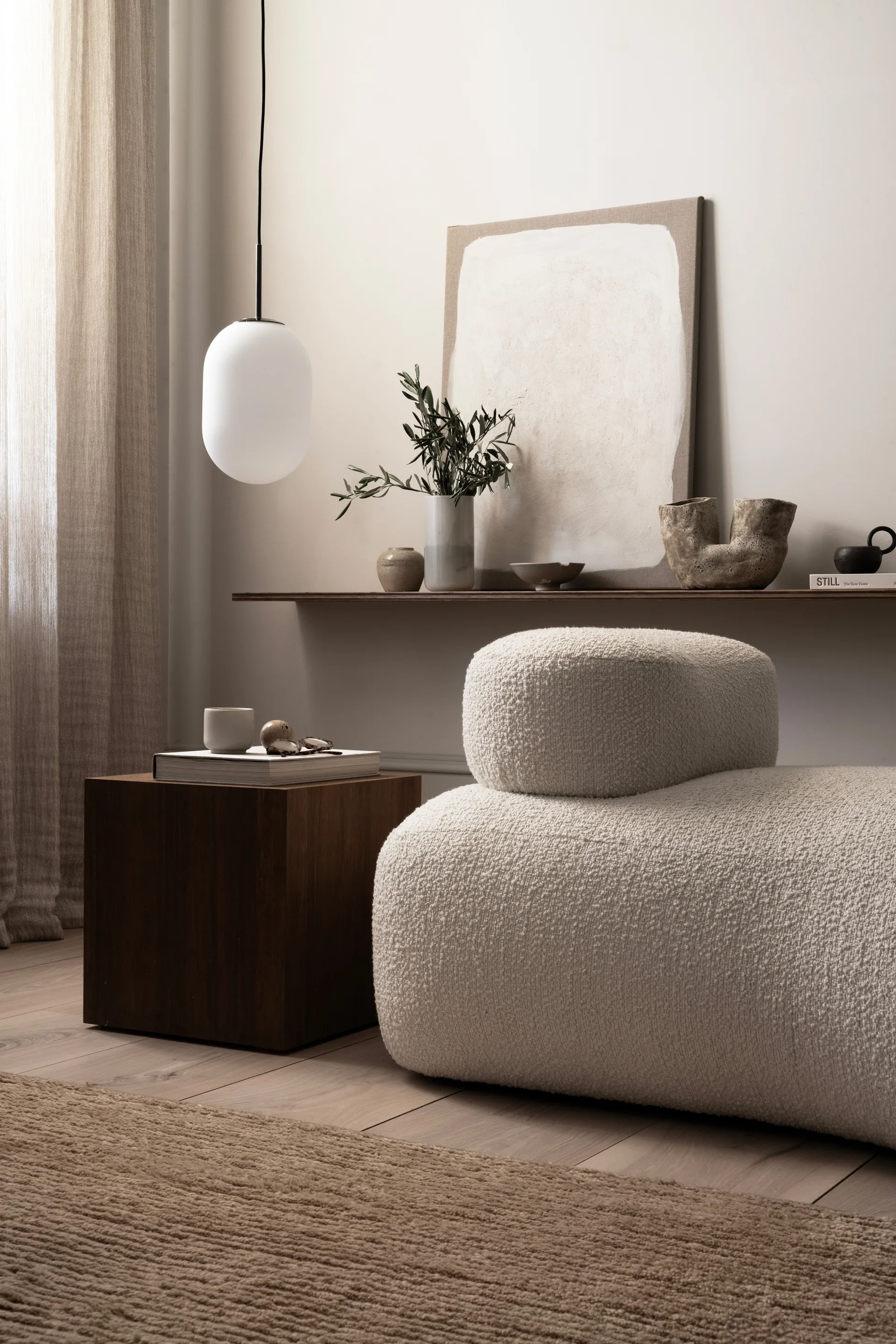 Noor pendel M Ø18 cm, White Watt & Veke