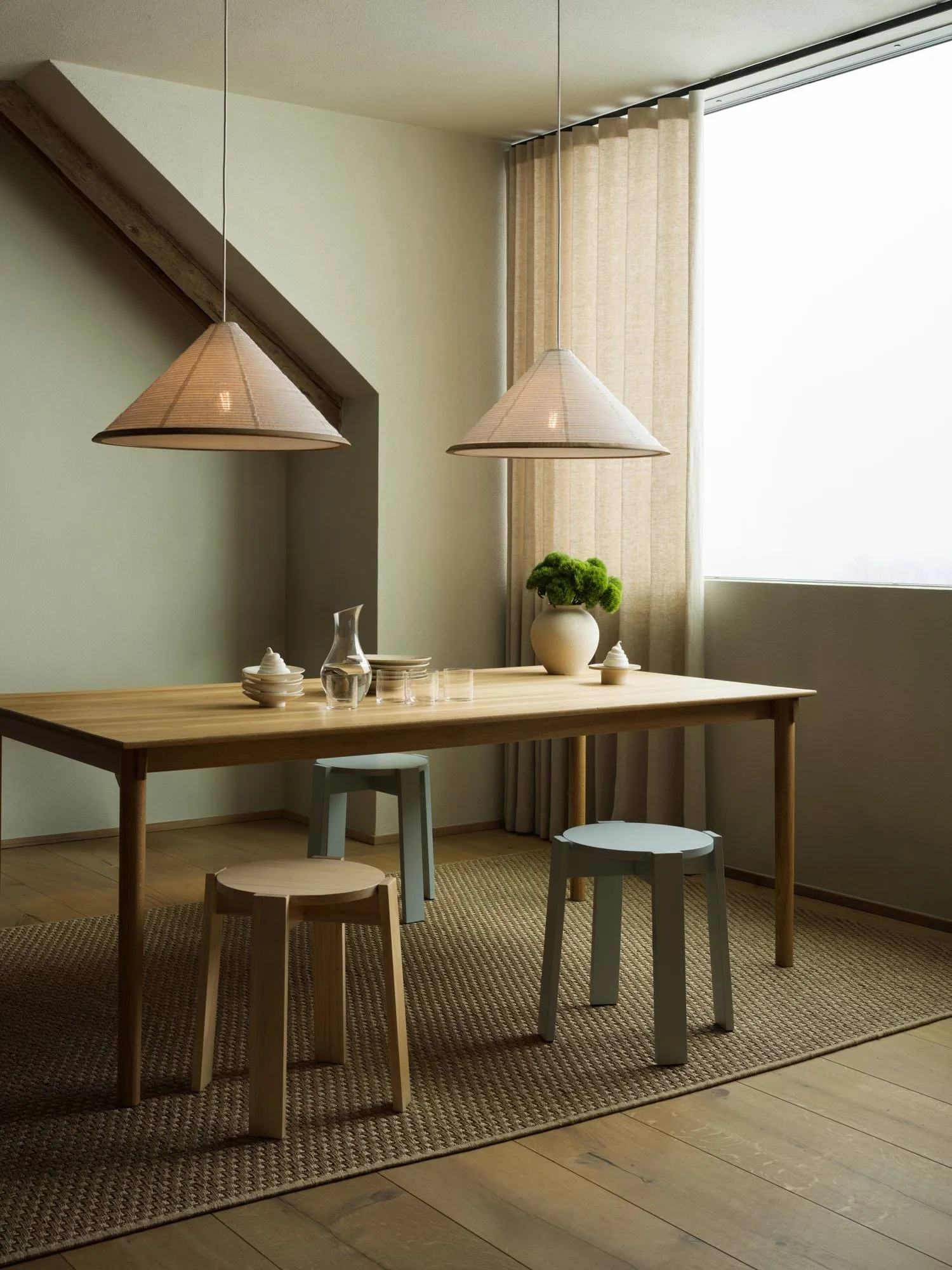 Shiro pendel lampe, White, Ø60x29 cm Watt & Veke