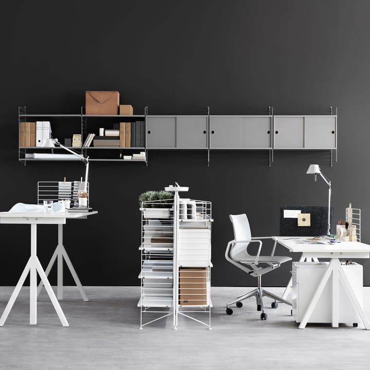 Works skrivebord - hvit Works