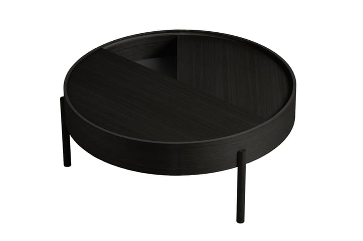 Arc salongbord Ø 89 cm, Svartmalt ask Woud