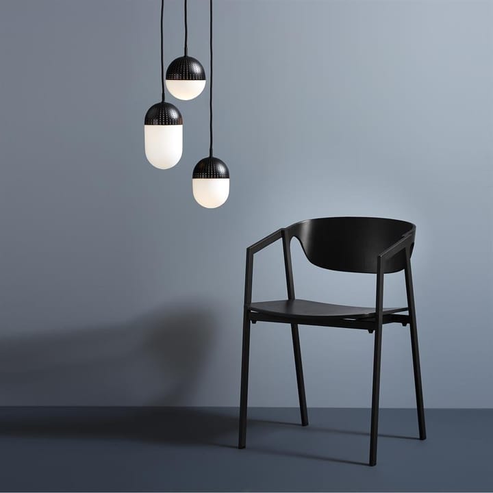 Dot taklampe large, sort Woud