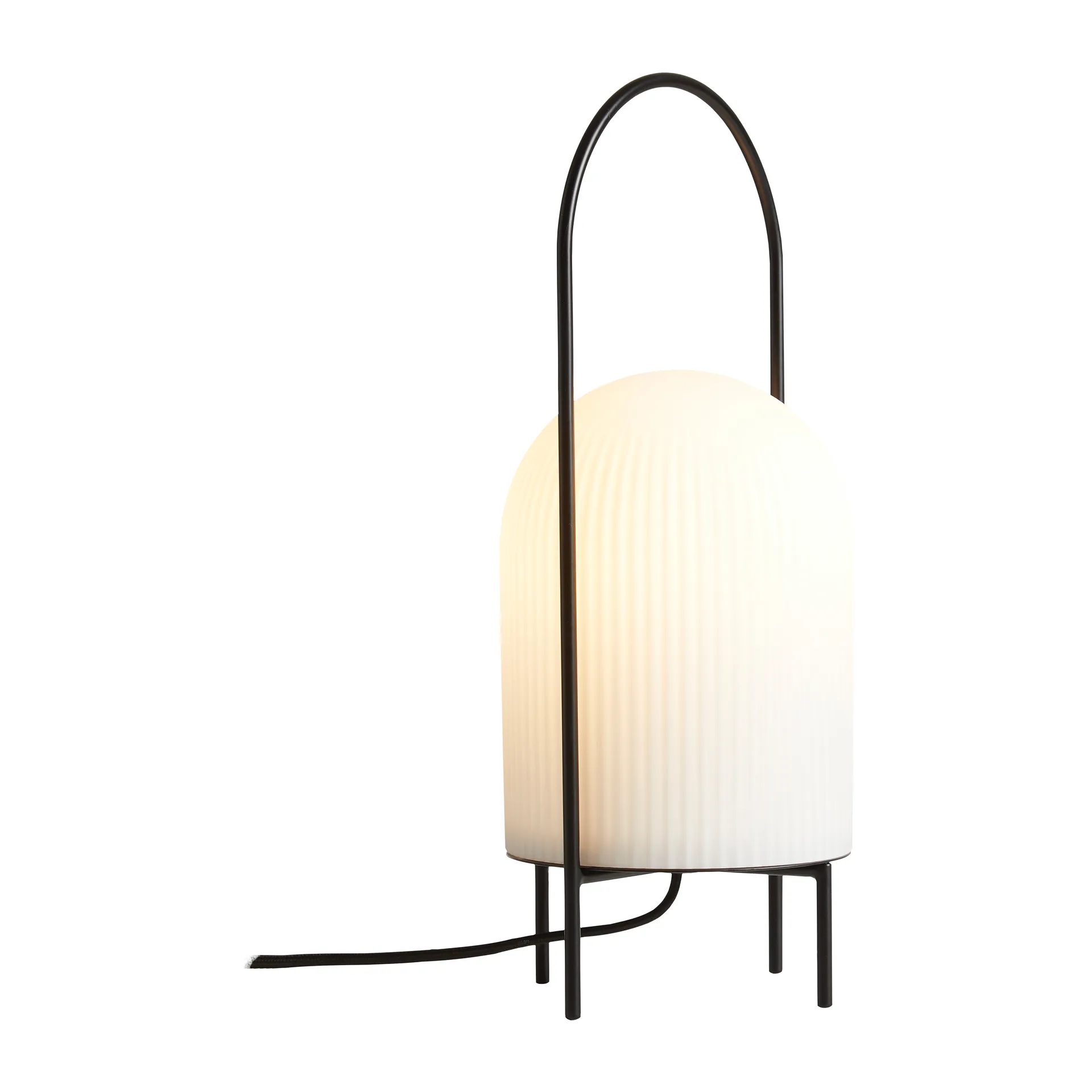 Ghost bordlampe, Svart-hvitt opalglass Woud