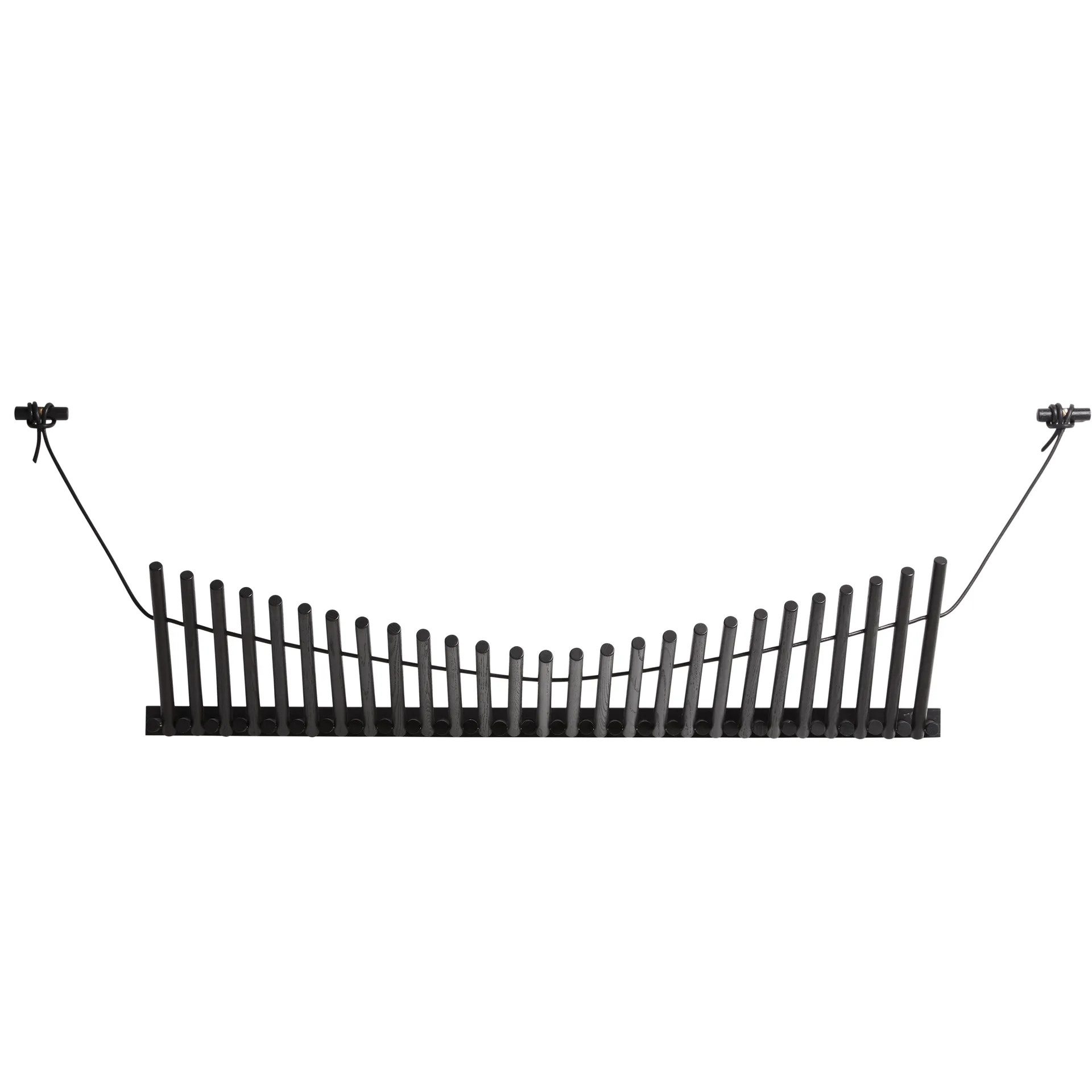 Knaegt klesknagg, svartmalt eik Woud