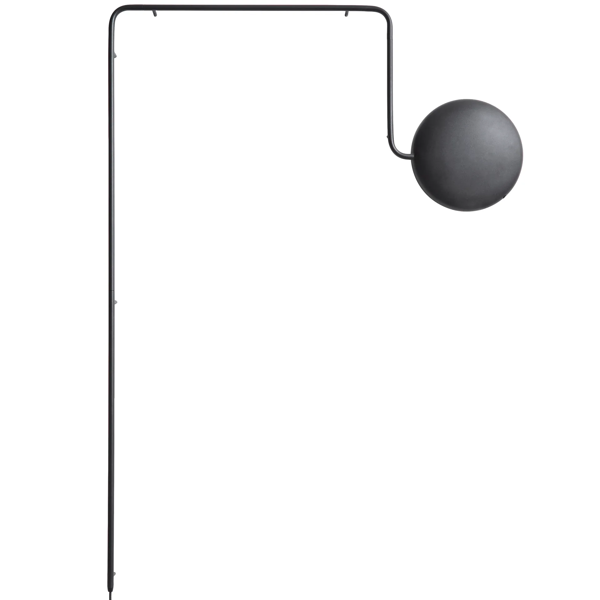 Mercury vegglampe, svart Woud