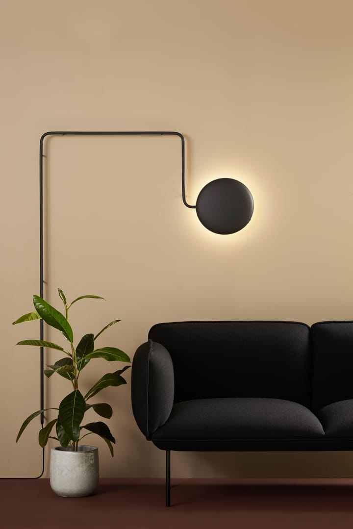 Mercury vegglampe, Svartmalt metall Woud
