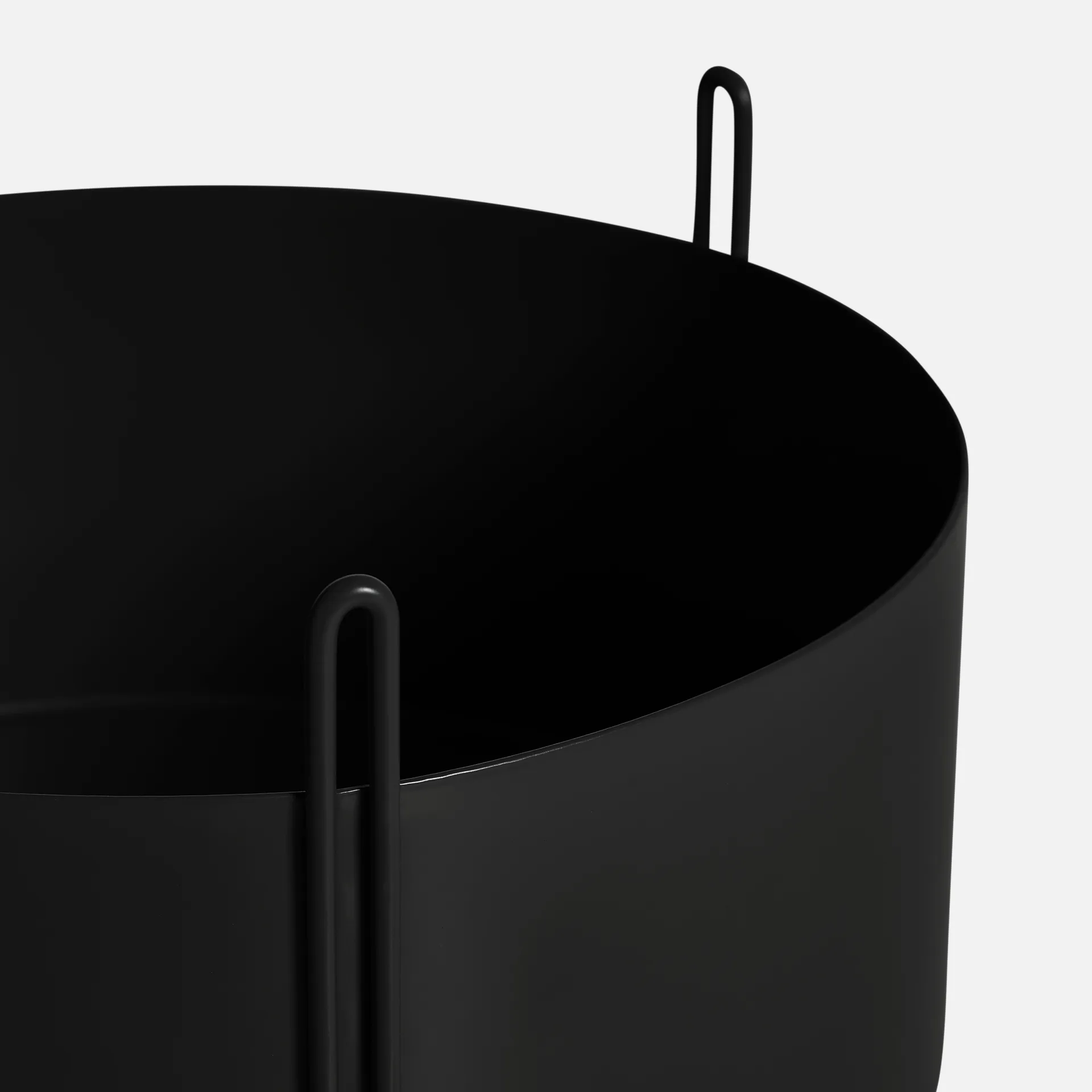 Pidestall blomsterkrukke large Ø40 cm, Svart Woud