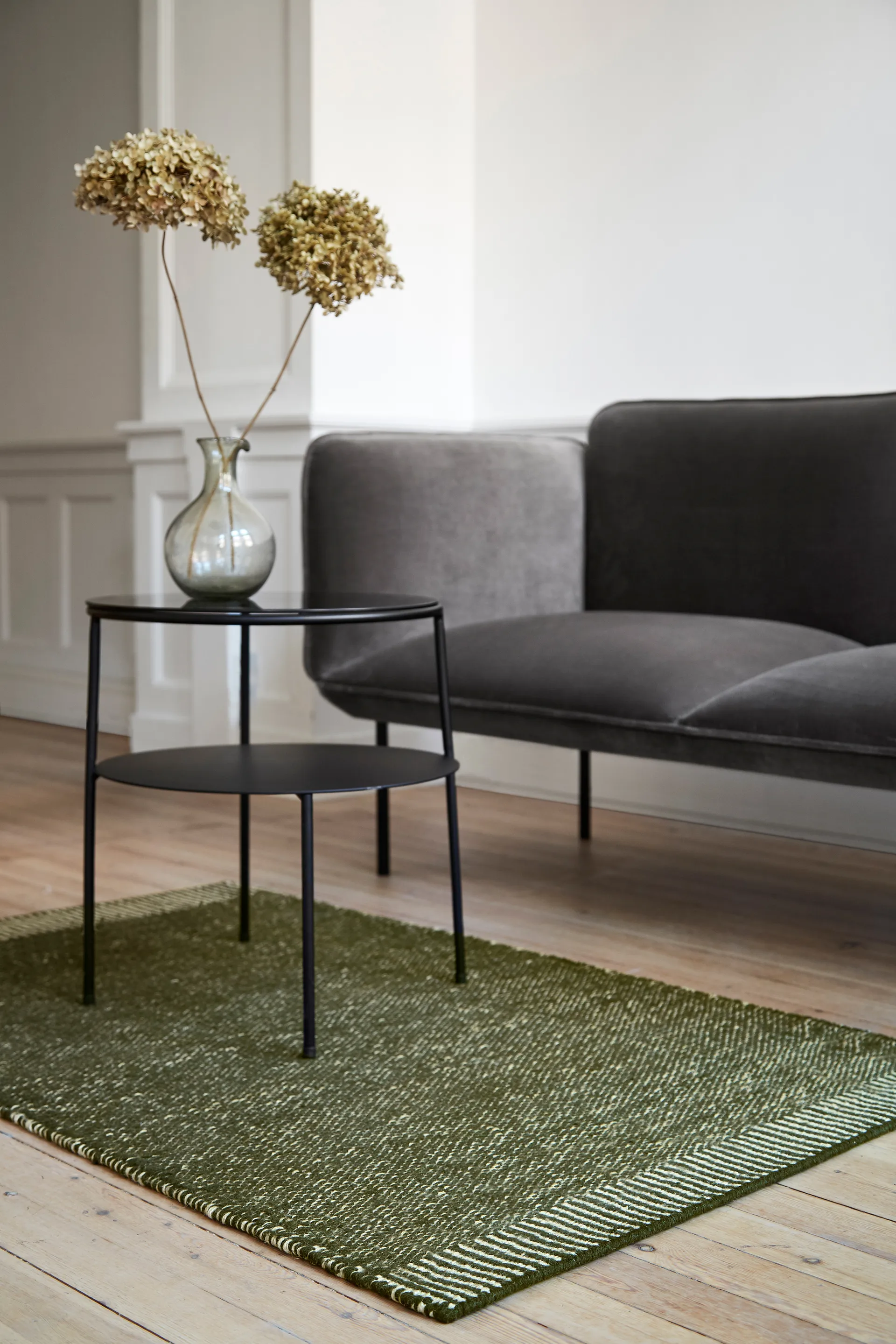 Rombo teppe mosegrønn, 90 x 140 cm Woud