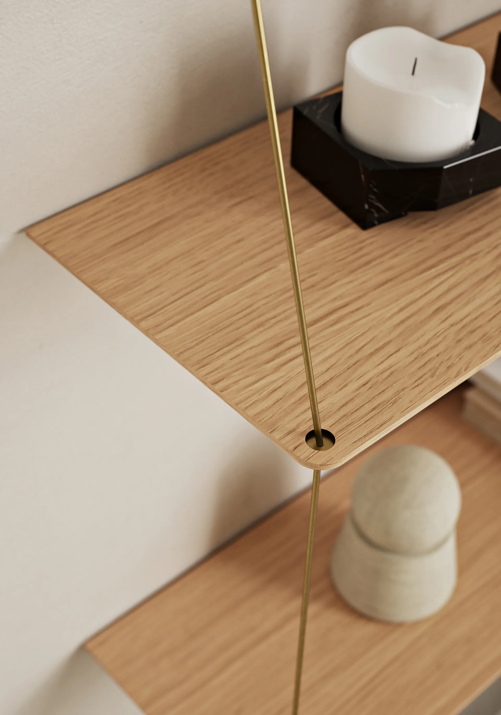 Stedge Add-on hylle, Eik, 80 cm Woud