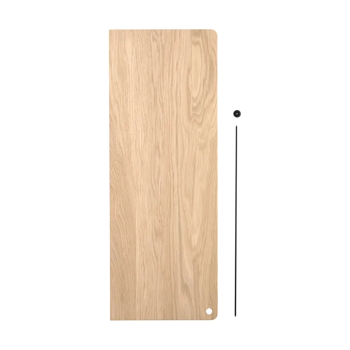 Stedge Add-on hylle - Hvitpigmentert eik-svart, 60 cm - Woud