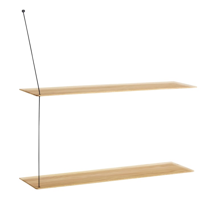 Stedge hylle 80 cm - hvitpigmentert eik - Woud