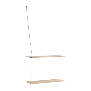 Stedge hylle - Hvitpigmentert eik, 60 cm - Woud