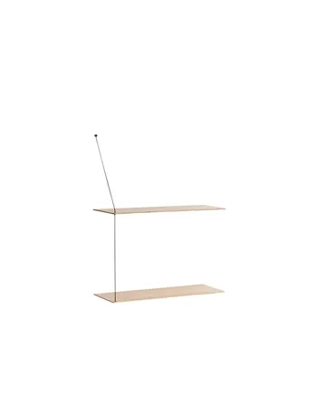 Stedge hylle - Hvitpigmentert eik, 60 cm - Woud