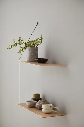 Stedge hylle - Hvitpigmentert eik, 60 cm - Woud