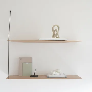 Stedge hylle - Hvitpigmentert eik, 80 cm - Woud