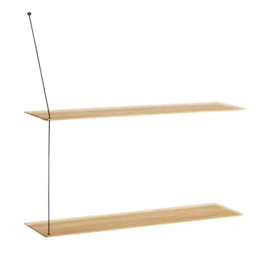 Stedge hylle - Hvitpigmentert eik, 80 cm - Woud