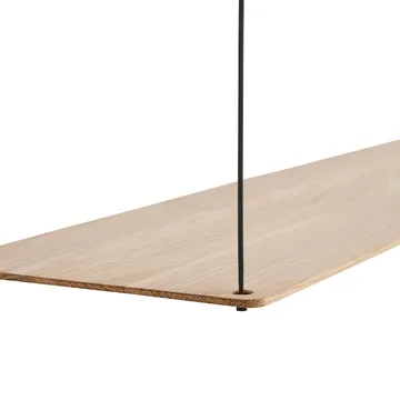 Stedge hylle - Hvitpigmentert eik, 80 cm - Woud