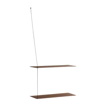 Stedge hylle - Røkt eik, 60 cm - Woud