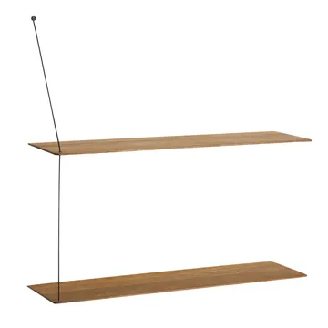 Stedge hylle - Røkt eik, 80 cm - Woud