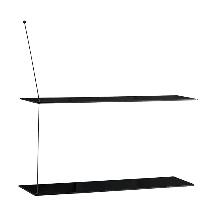 Stedge hylle - Svart eik, 80 cm, 2 hyller - Woud