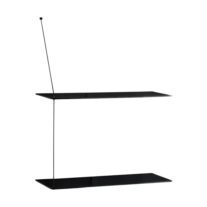 Stedge hylle - Svart eik-svart, 2 hyller, 60 cm - Woud