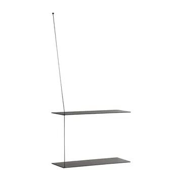 Stedge hylle - Svartmalt ask, 60 cm - Woud
