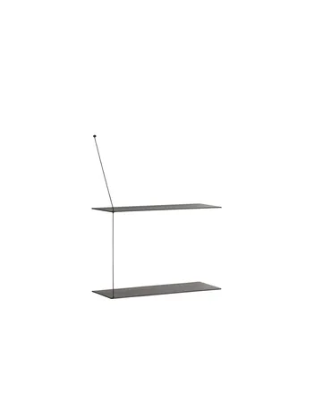Stedge hylle - Svartmalt ask, 60 cm - Woud