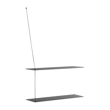 Stedge hylle - Svartmalt ask, 80 cm - Woud