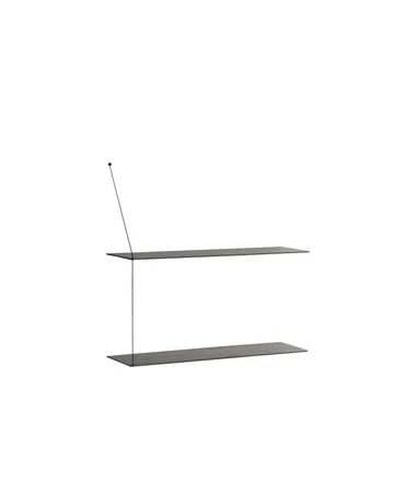 Stedge hylle - Svartmalt ask, 80 cm - Woud
